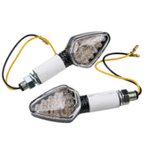 Bike It LED Diamond Motorcycle Indicators Carbon Effect Clear Lens