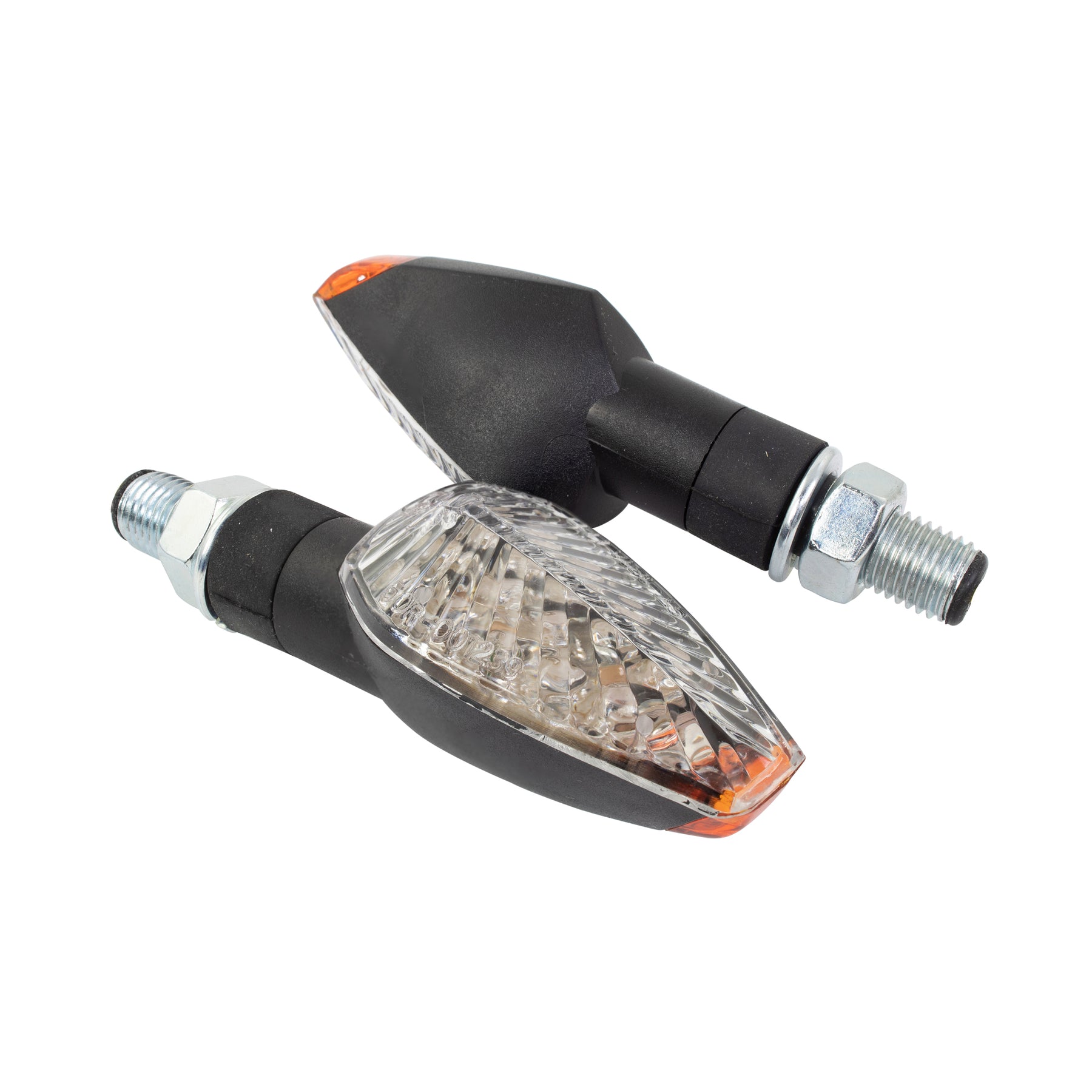 Bike It Short Stem LED Force Indicators Black Body Clear Lens Motorcycle