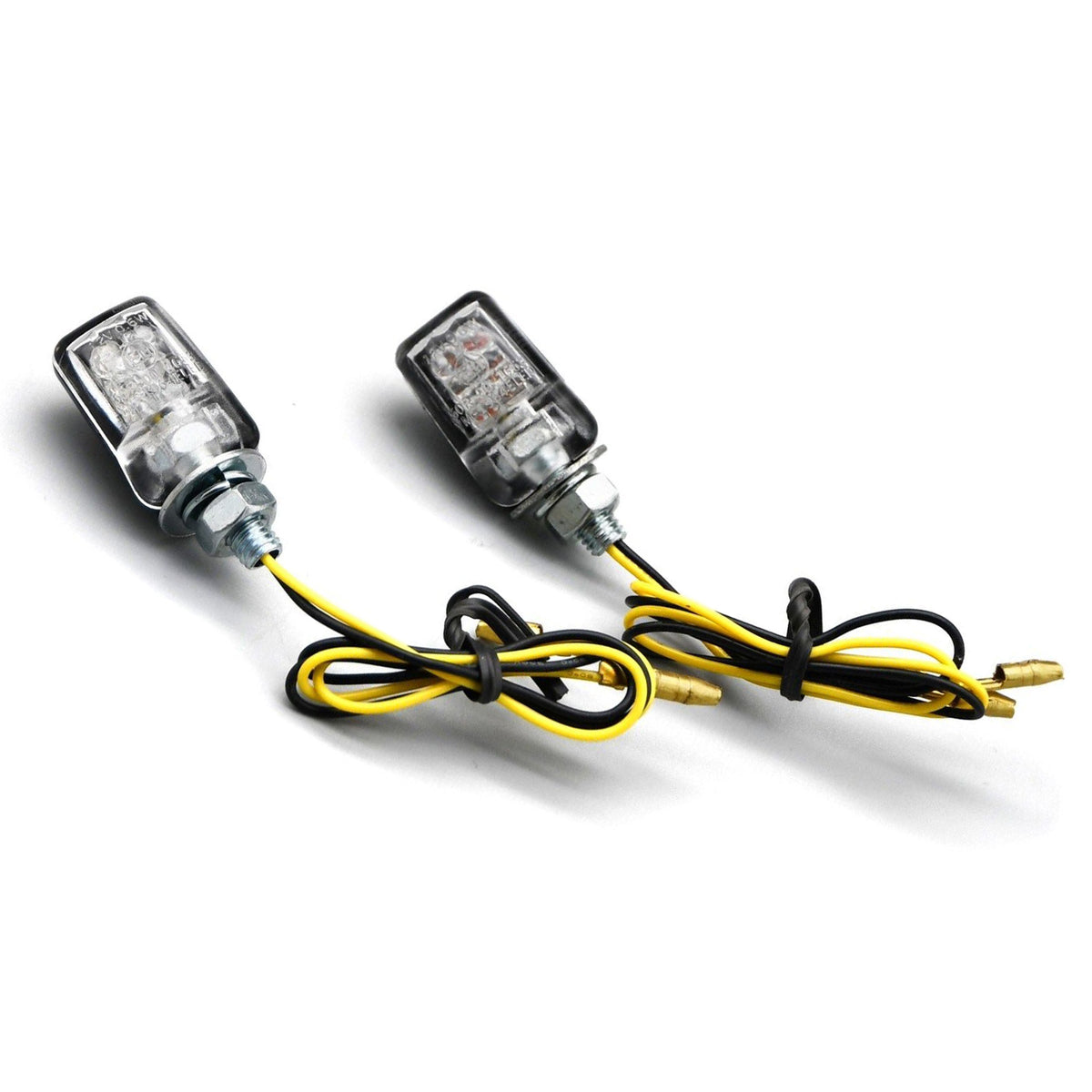 Bike It LED Atom Motorcycle Indicators Black Clear Lens