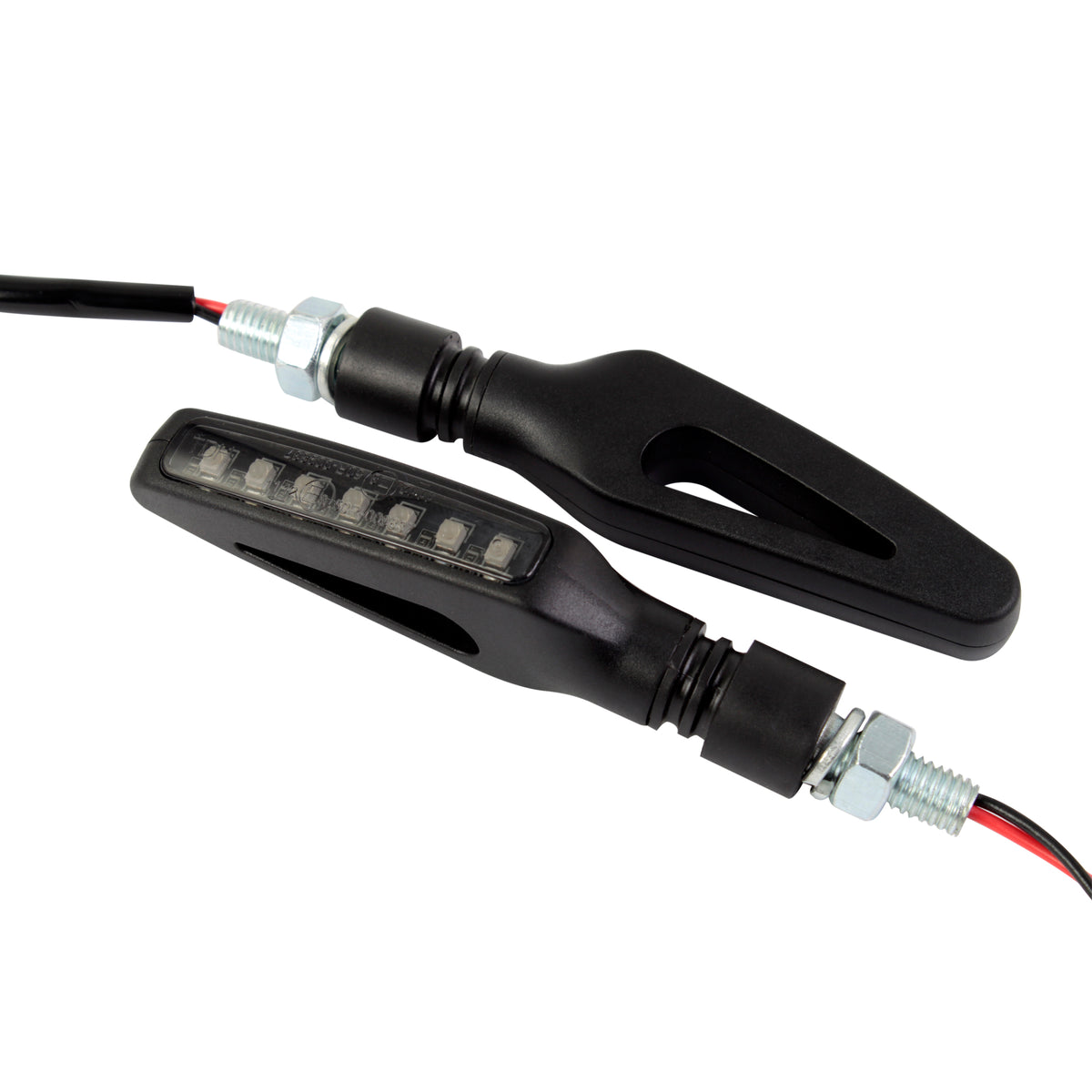 Bike It Sequential LED Pulsar Motorcycle Indicators Black Pair