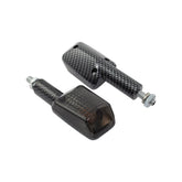 Bike It Long Stem Mini Motorcycle Indicators Carbon Smoked Lens