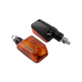 Bike It Short Stem Mini Motorcycle Indicators Black Amber Lens