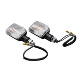 Bike It Short Stem Mini Motorcycle Indicators Carbon Clear Lens