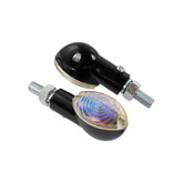 Bike It Mini Cat Eye Motorcycle Indicators Black Iridium Lens