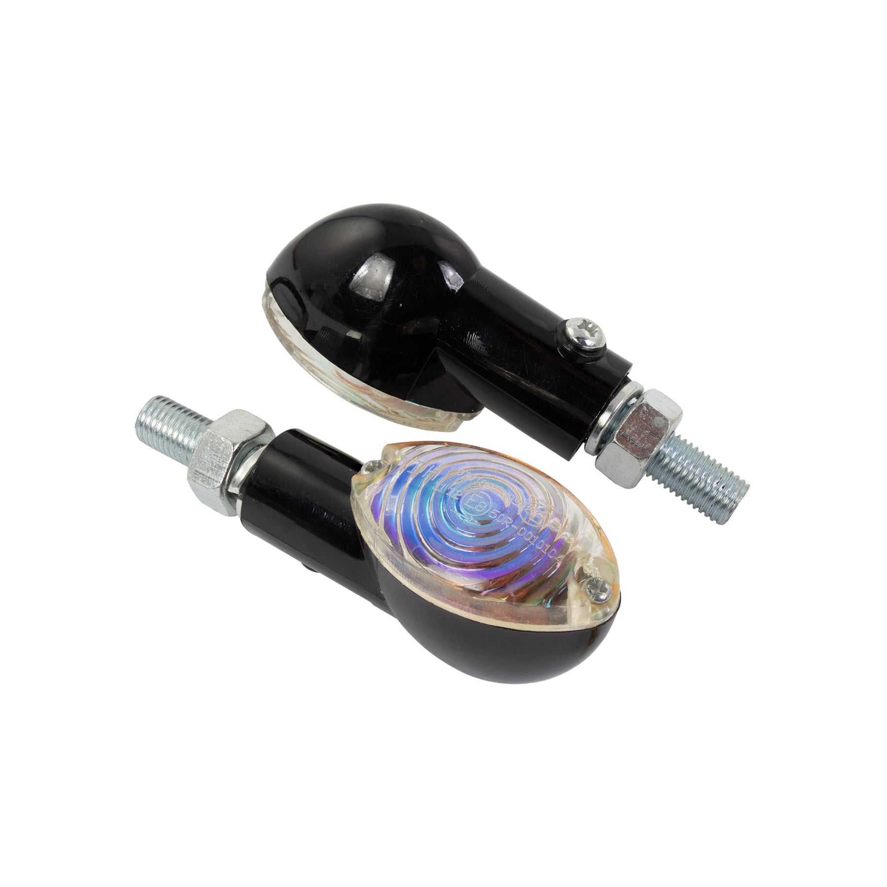 Bike It Mini Cat Eye Motorcycle Indicators Black Iridium Lens