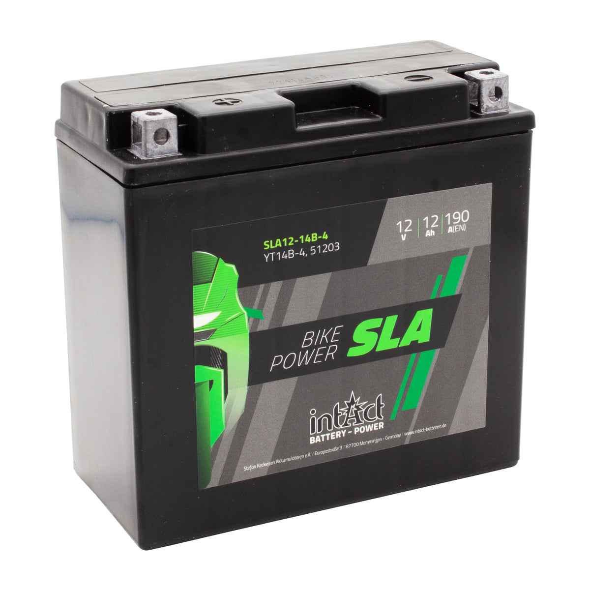 intAct YT14B-4 Sealed Activated SLA Motorcycle Bike-Power Battery