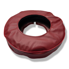 Vespa Lambretta 10" Inline Carrier Spare Wheel Cover - Oxblood Red