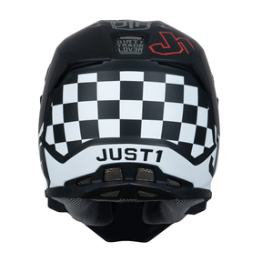 Just1 J22 Motocross Helmet Flagman Red Titanium Black
