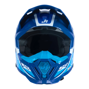 Just1 J40 Motocross Helmet Flash White Blue