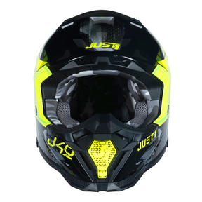 Just1 J40 Motocross Helmet Shooter Camo Fluo Yellow Black