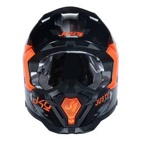 Just1 J40 Motocross MX Motorbike Helmet Shooter Camo Orange Black