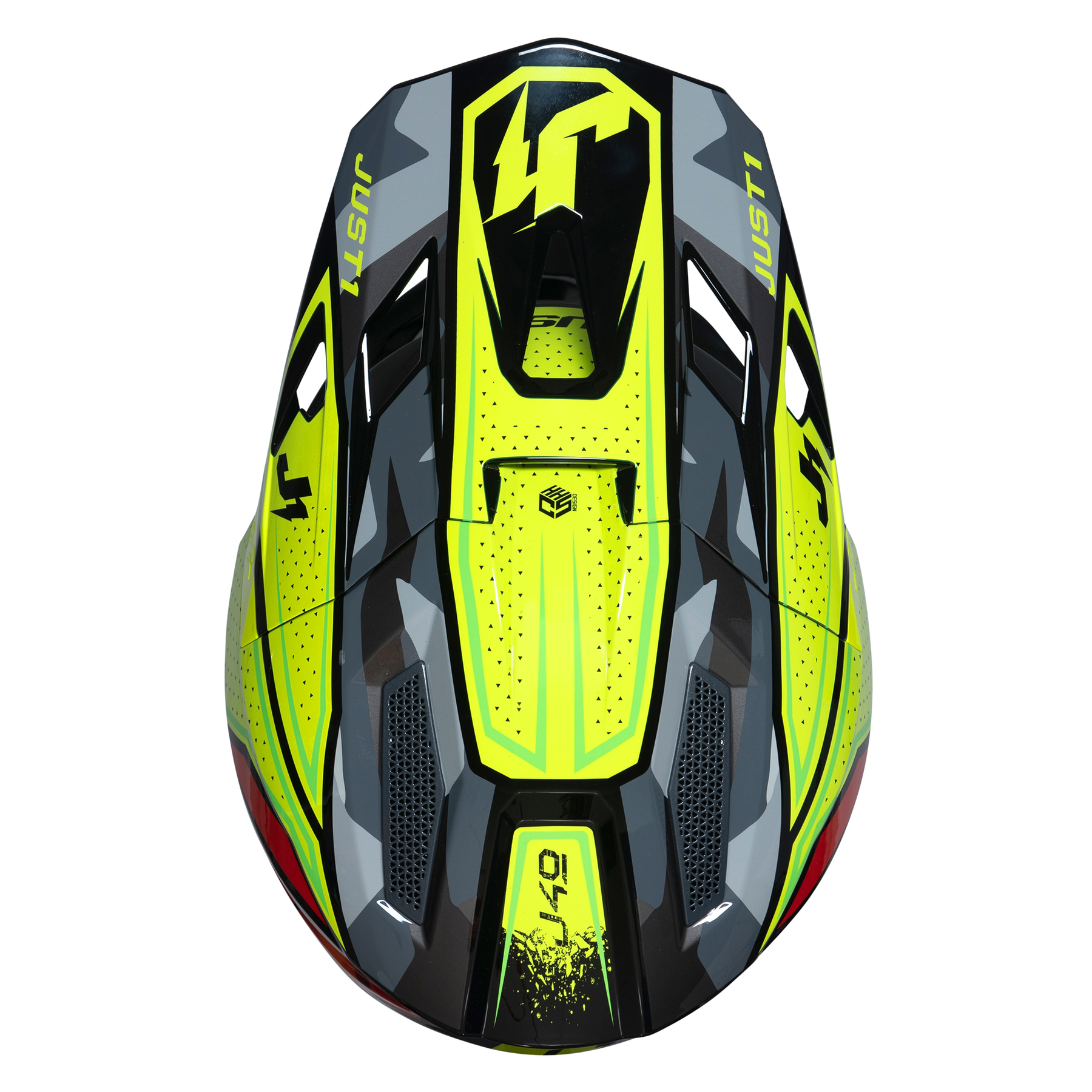 Just1 J40 Motocross Helmet Shooter Camo Red Black