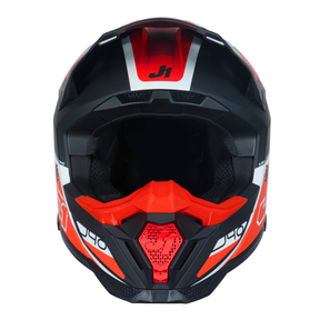 Just1 J40 Motocross Helmet Flash Red White Black