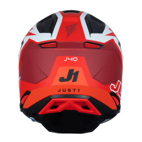 Just1 J40 Motocross Helmet Flash Red White Black