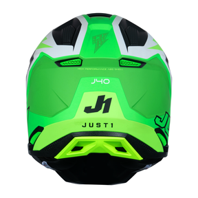 Just1 J40 Motocross Helmet Flash Fluo Green White Black