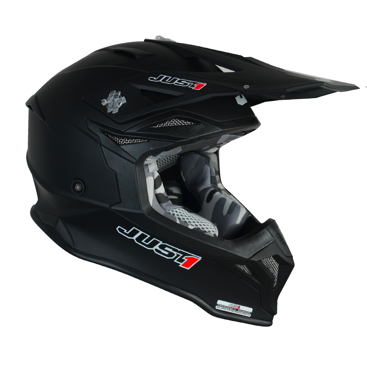 Just1 J39 Motocross Helmet Solid Black Matt