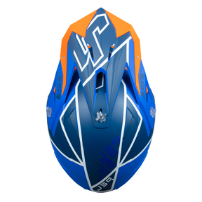 Just1 J39 Motocross Helmet Thruster White Fluo Orange Blue