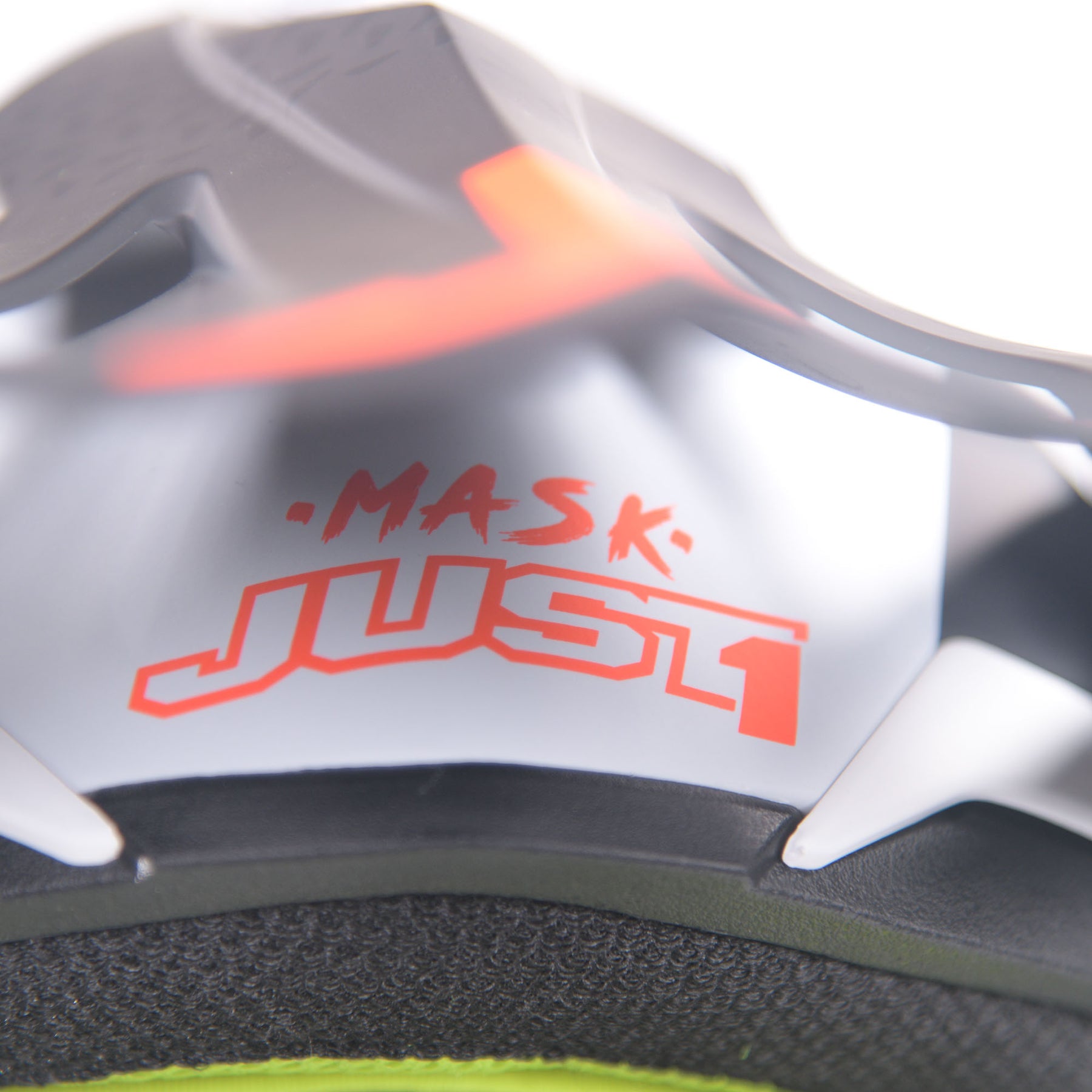 Just1 J38 Motocross MX Motorbike Helmet Mask Fluo Orange/Titanium/Black Matt