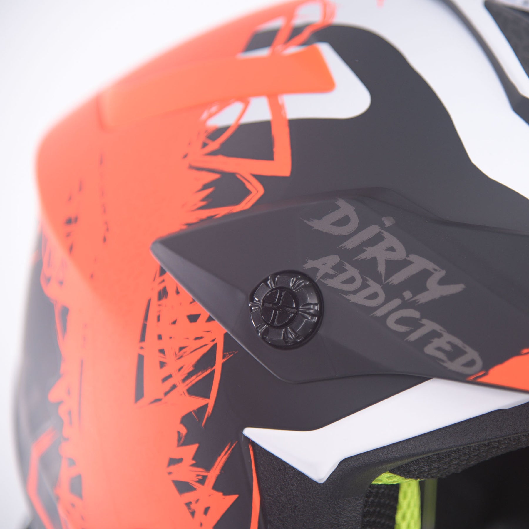 Just1 J38 Motocross MX Motorbike Helmet Mask Fluo Orange/Titanium/Black Matt