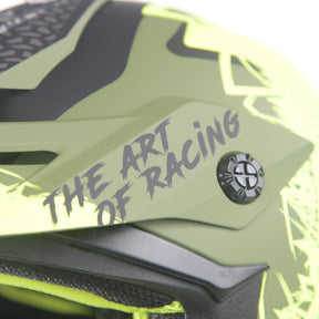 Just1 J38 Motocross MX Motorbike Helmet Mask Fluo Yellow/Black/Army Green Matt