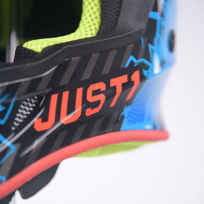 Just1 J38 MX Helmet Mask Blue/Red/Black Gloss