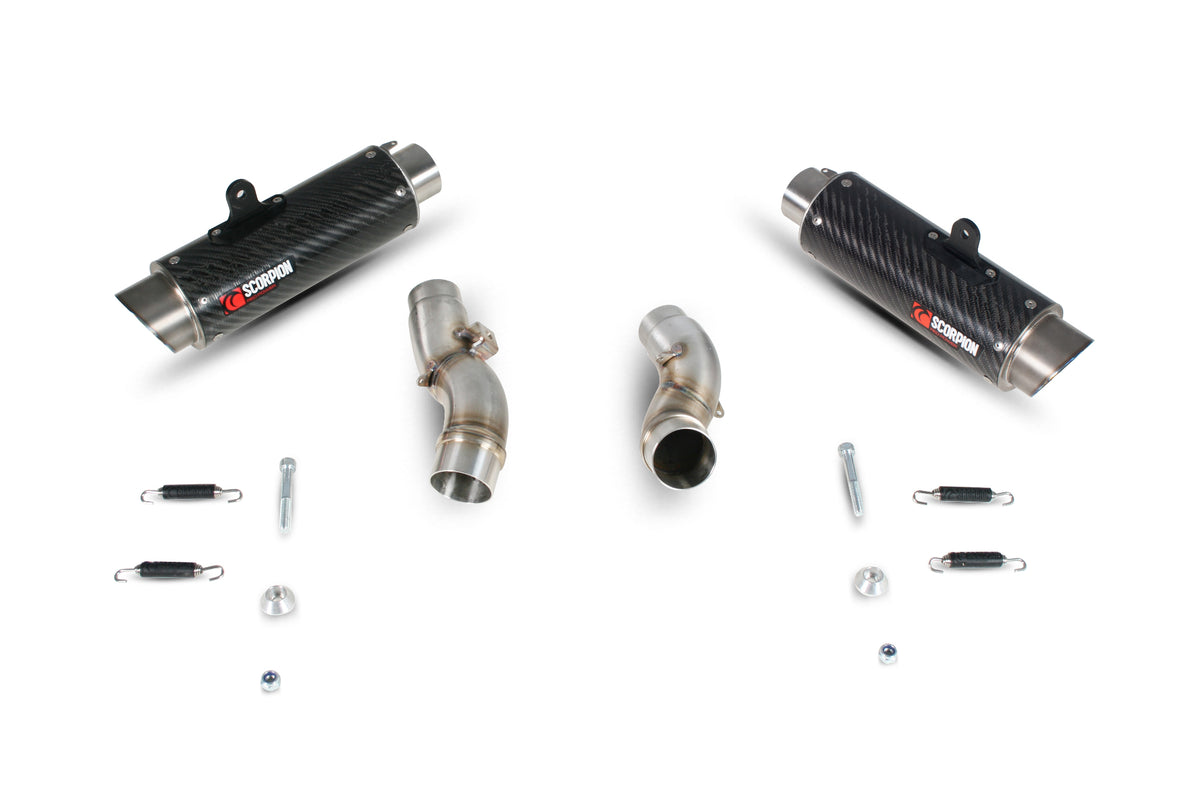 Kawasaki Z 1000 (2014–2016) Scorpion Exhaust RP-1 GP Slip-on Pair - Carbon Fibre
