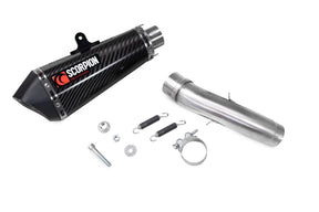 KTM 125 Duke, Euro 5 (2021-2023) SCORPION Exhaust Serket Taper Slip-on – Carbon Fibre
