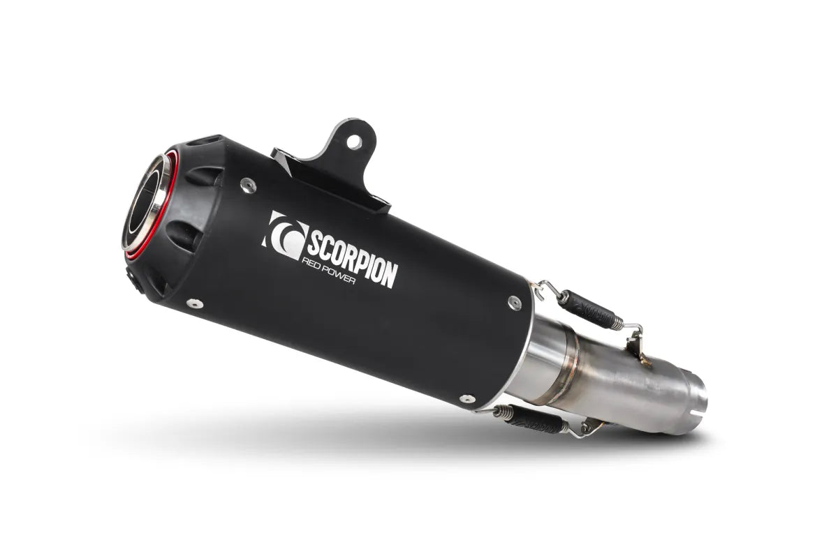 Kawasaki Ninja 7 Hybrid / Z7 Hybrid (2024-2026) SCORPION Exhaust Red Power Slip-on – Black Ceramic