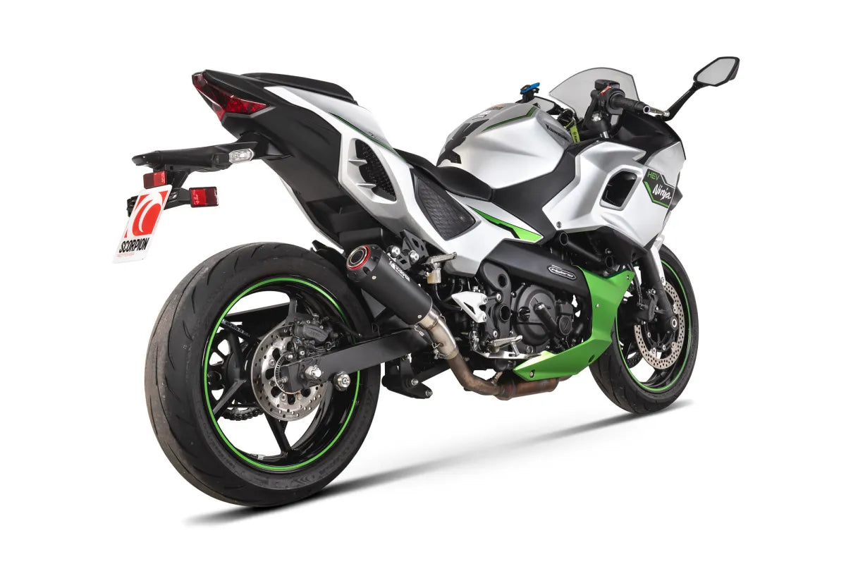 Kawasaki Ninja 7 Hybrid / Z7 Hybrid (2024-2026) SCORPION Exhaust Red Power Slip-on – Black Ceramic