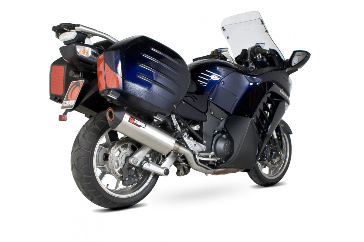 Kawasaki GTR 1400 (2007–2018) Scorpion Exhaust Serket Parallel Slip-on - Brushed Stainless