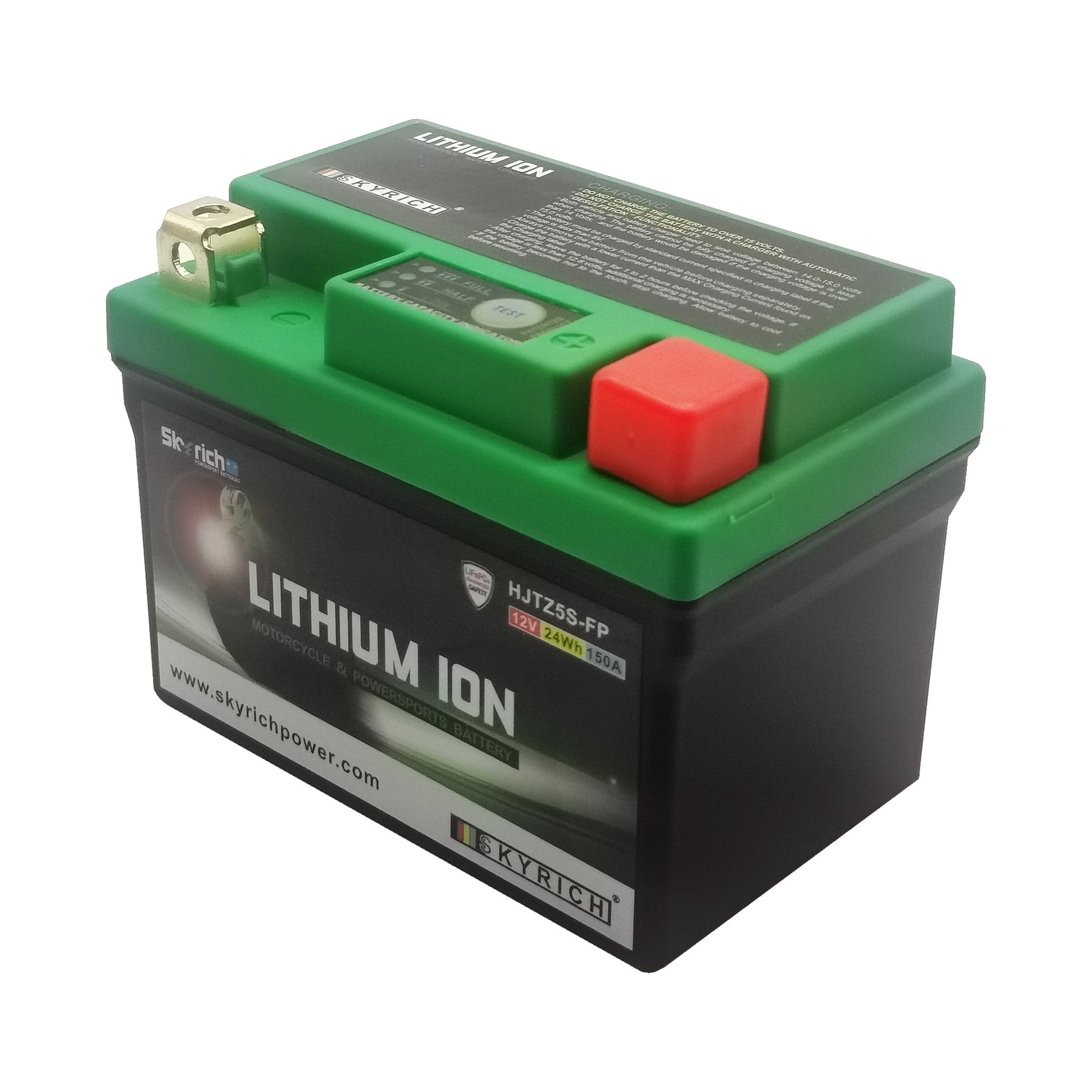SkyRich Lithium Ion 12V 2Ah Battery HJTZ5S-FP Replaces YTX4L-BS