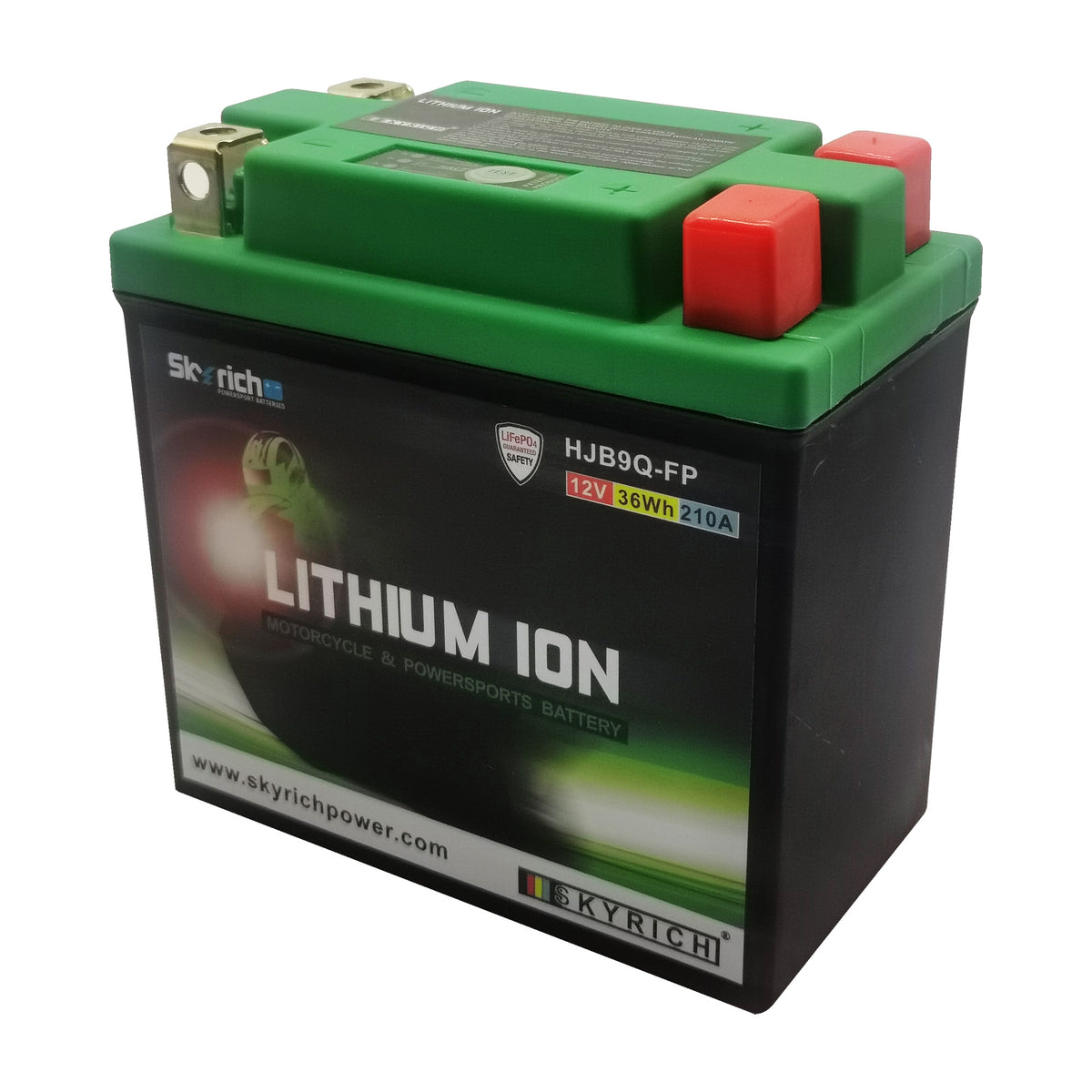 SkyRich Lithium Ion 12V 3Ah Battery HJB9Q-FP Replaces 12N7-4A, 12N7-4B, 12N9-4B-1