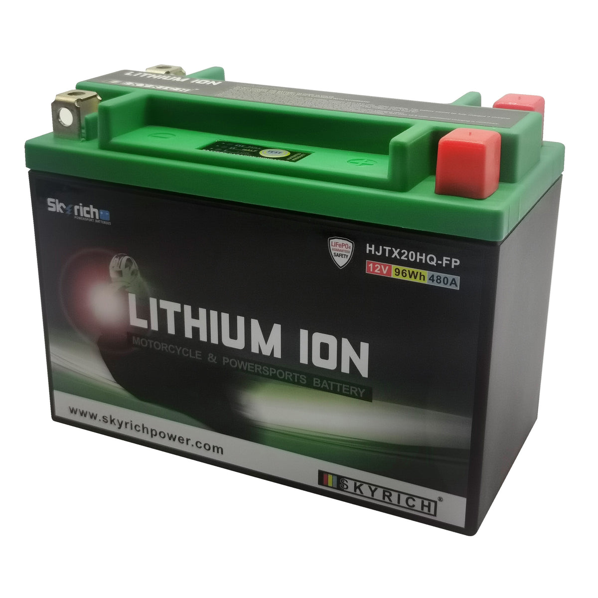 Skyrich Lithium Ion 12V 6Ah Battery HJTX20CH-FP Replaces YTX16-BS, YTX20CH-BS