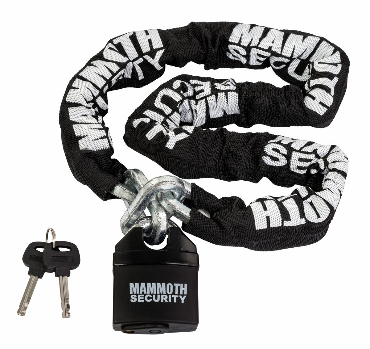 Mammoth Lock And Chain 10mm x 1200mm Chain / Closed Shackle Lock