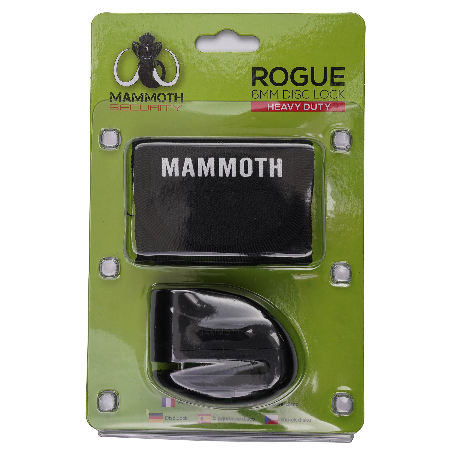 Mammoth Security Rogue Motorcycle Motorbike Scooter Disc Lock 6mm Black