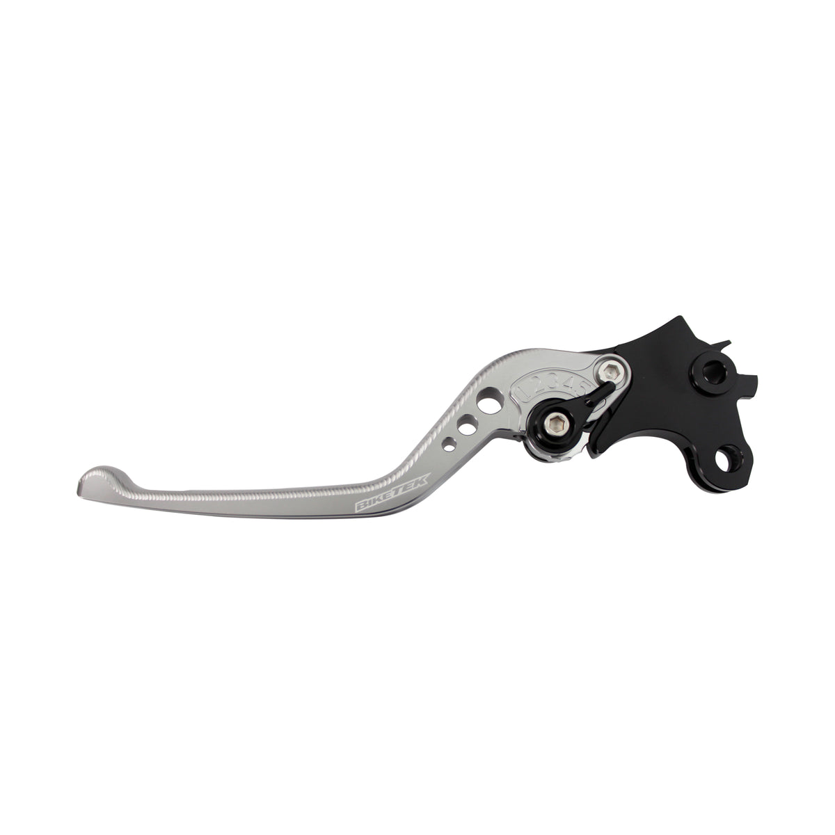 BikeTek Adjustable CNC Lever Long Clutch - Titanium / Black Adjuster - #C103