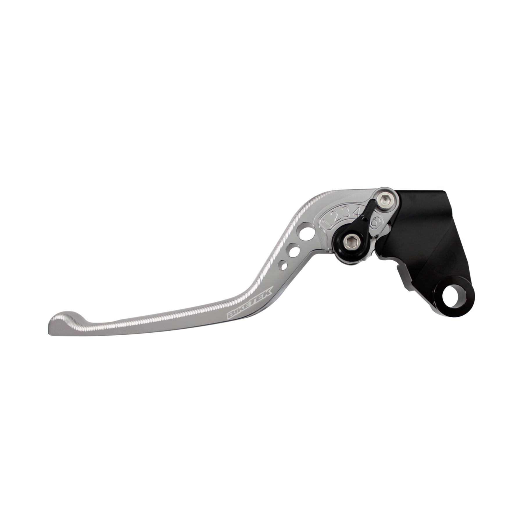 BikeTek Adjustable CNC Lever Long Clutch - Titanium / Black Adjuster - #C105