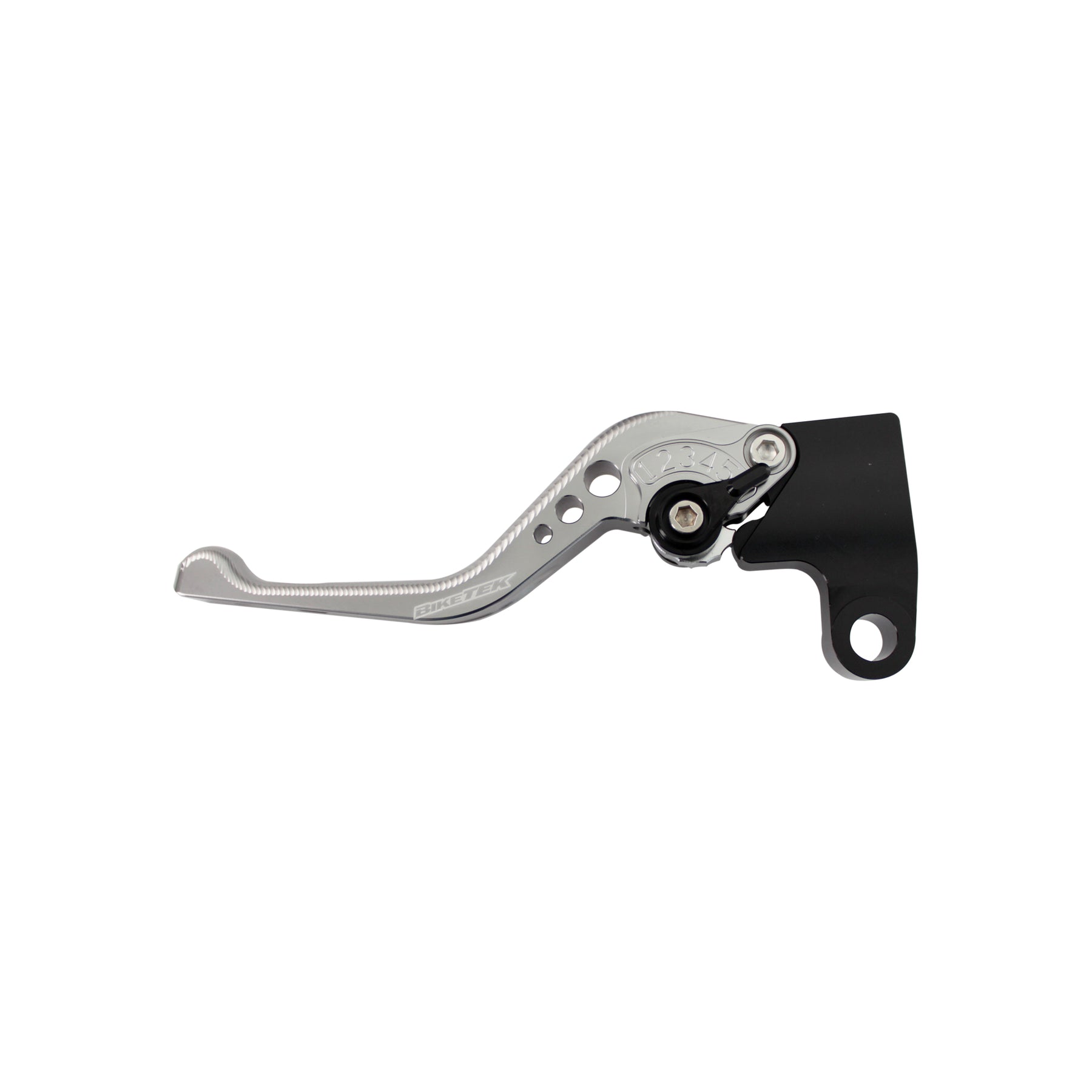 BikeTek Adjustable CNC Lever Short Clutch - Titanium / Black Adjuster - #C107S