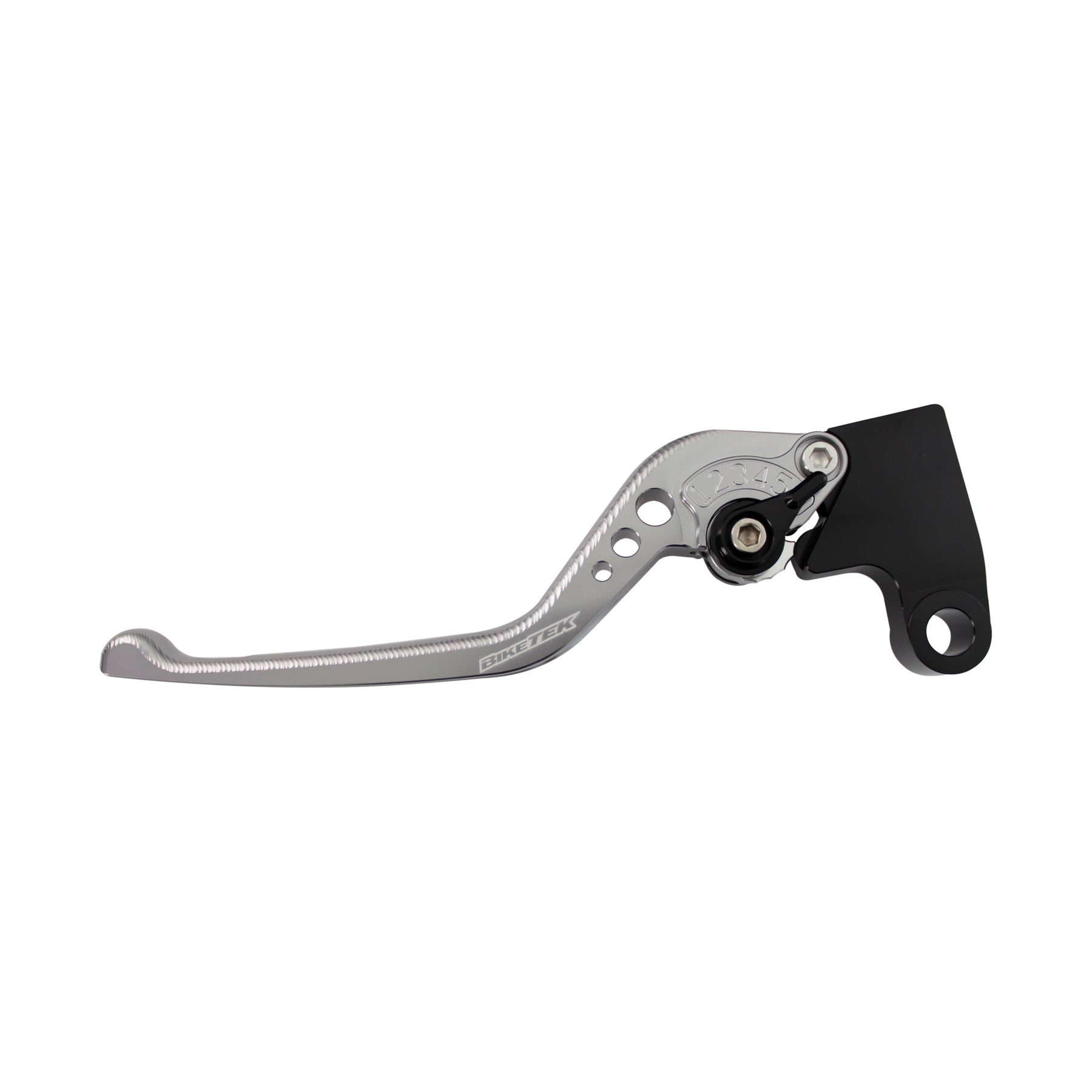 BikeTek Adjustable CNC Lever Long Clutch - Titanium / Black Adjuster - #C107