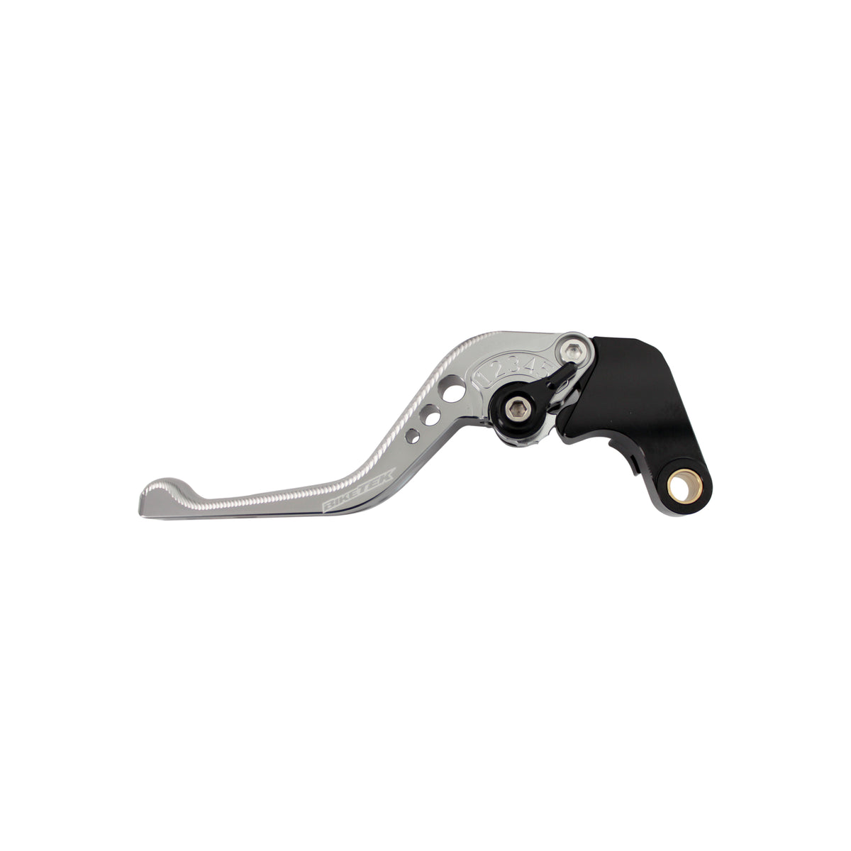 BikeTek Adjustable CNC Lever Short Clutch - Titanium / Black Adjuster - #C109S