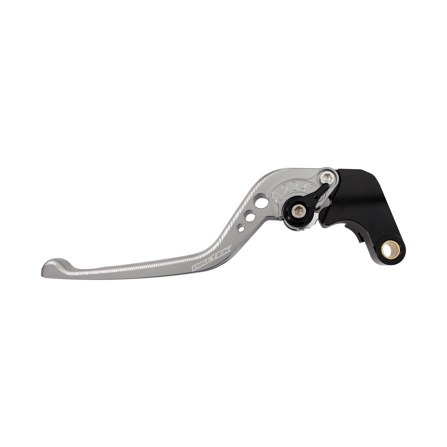 BikeTek Adjustable CNC Lever Long Clutch - Titanium / Black Adjuster - #C109