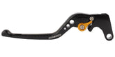 BikeTek Adjustable CNC Clutch Lever Short  - Black / Gold Adjuster - #C83S