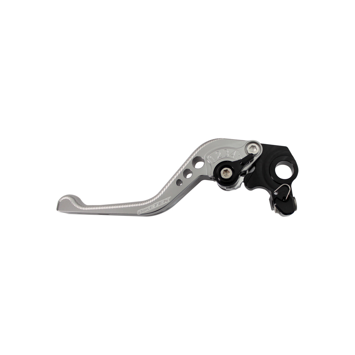 BikeTek Adjustable CNC Lever Short Clutch - Titanium / Black Adjuster - #C97S