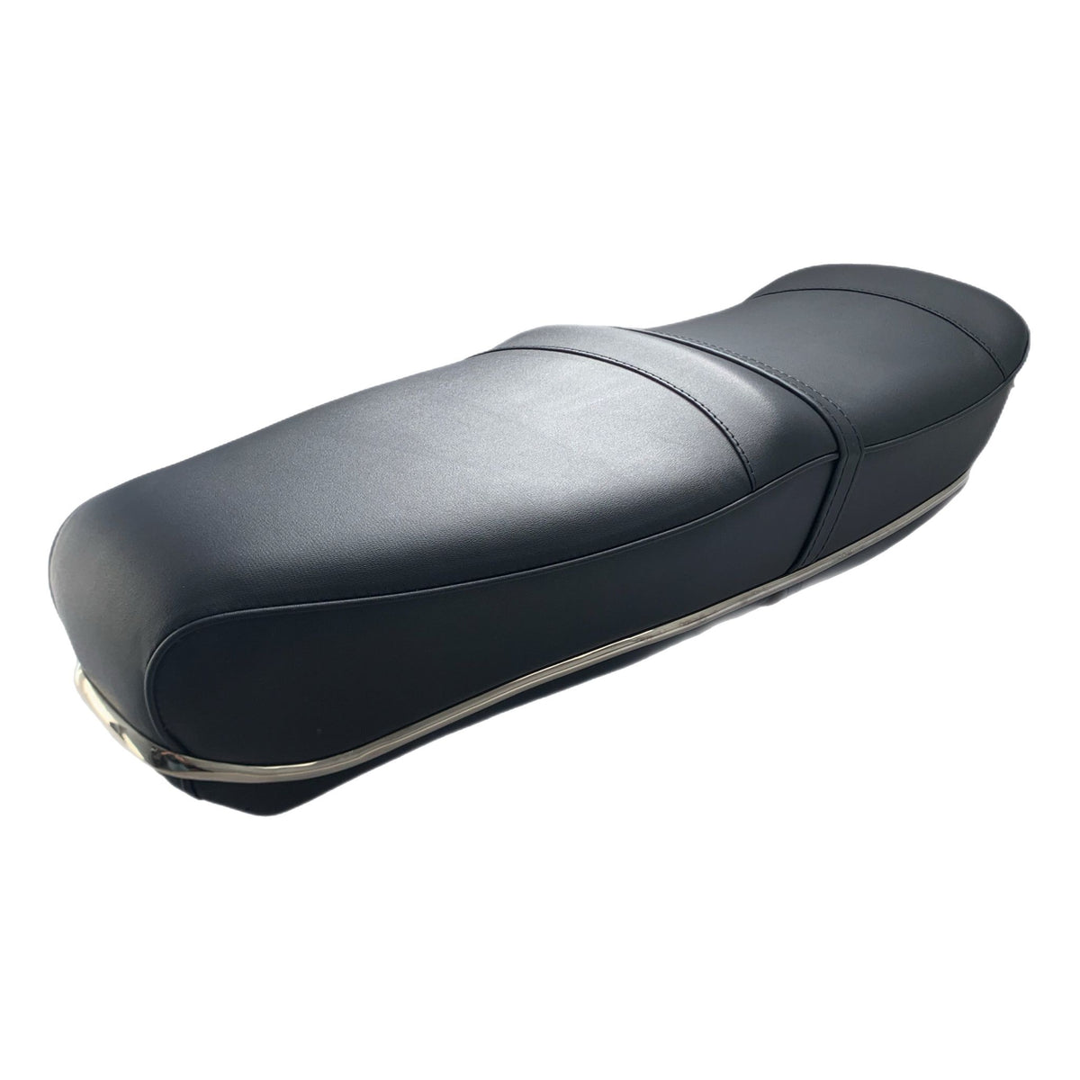 Lambretta Pegasus Style Seat with Stainless Steel Trim - Navy Blue