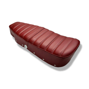 Lambretta Series 1 2 3 Li GP SX TV Original Style Ribbed Seat - Oxblood Red