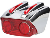 Lambretta Series 1-2 Li TV Catalux Rear Light Unit Red Lens - Chrome