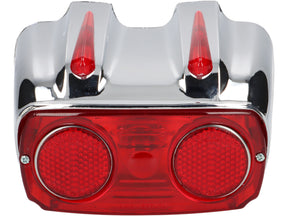 Lambretta Series 1-2 Li TV Catalux Rear Light Unit Red Lens - Chrome