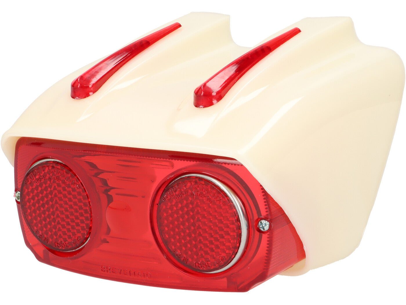 Lambretta Series 1-2 Li TV Catalux Rear Light Unit Red Lens - White