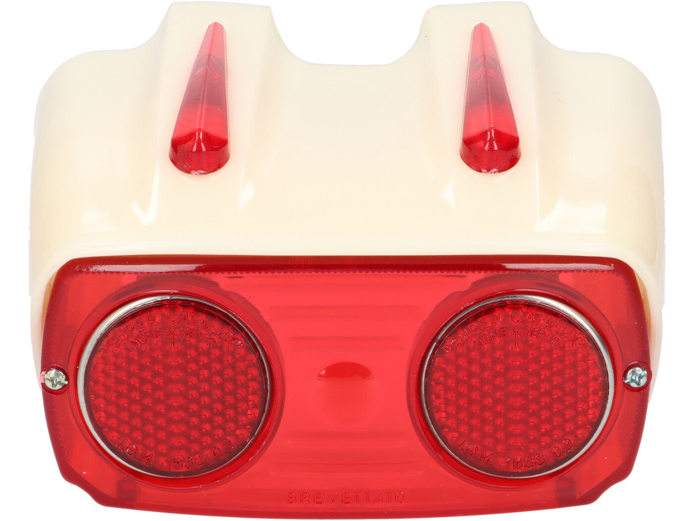 Lambretta Series 1-2 Li TV Catalux Rear Light Unit Red Lens - White