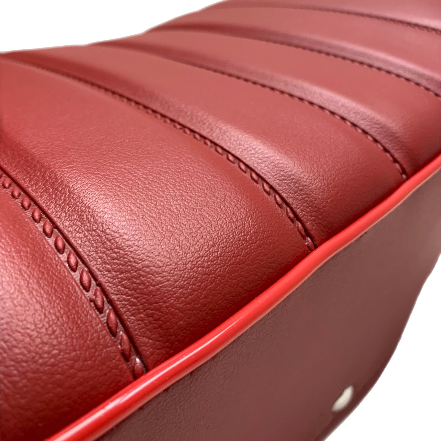 Lambretta Series 1 2 3 Li GP SX TV Original Style Ribbed Seat - Oxblood Red